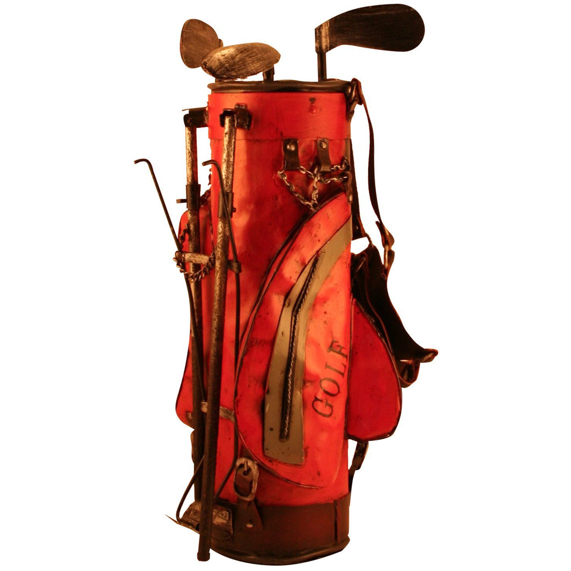 Unique Custom Made Hand Crafted Designer Golf Bag in Western Motif. Circa  1955