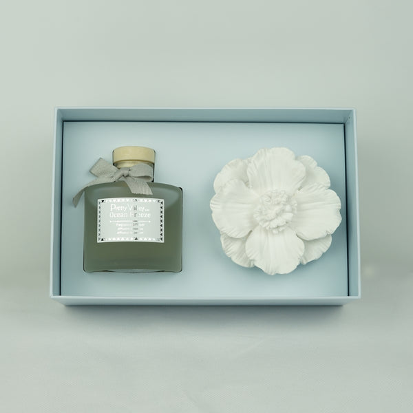Ceramic Gypsum Flower Diffuser Set Marine (Ocean Breeze) 6056-OB