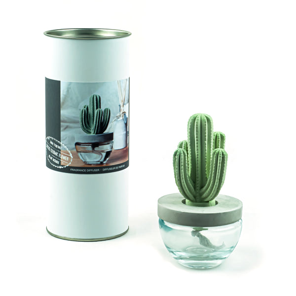 Cactus Ceramic Flower Fragrance Diffuser Set White Jasmine 200ml DFC-CAC-1314